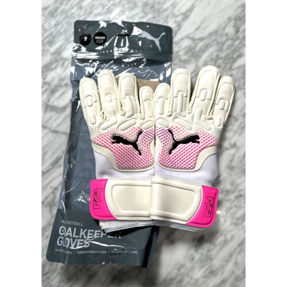 Puma Goalkeeper Football Soccer Gloves Unisex Size 9 041926 01 White NEW - Picture 1 of 5
